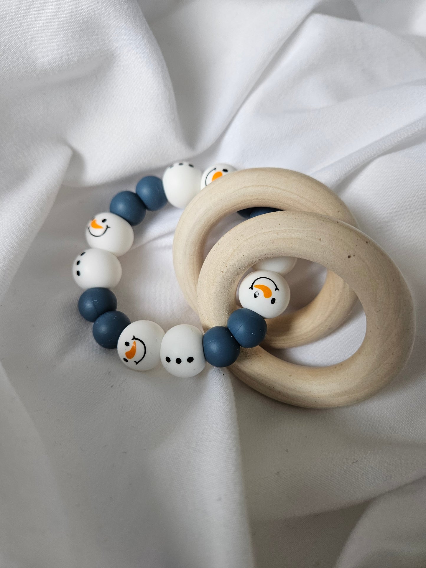 Snowman Teething Rattle