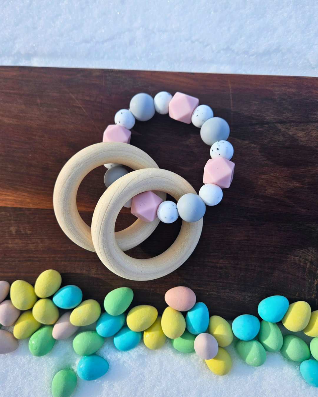 Pastel Teething Rattles