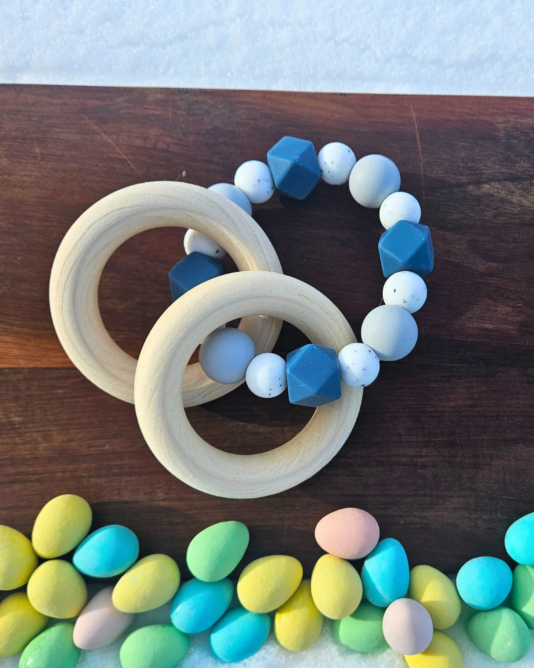 Pastel Teething Rattles
