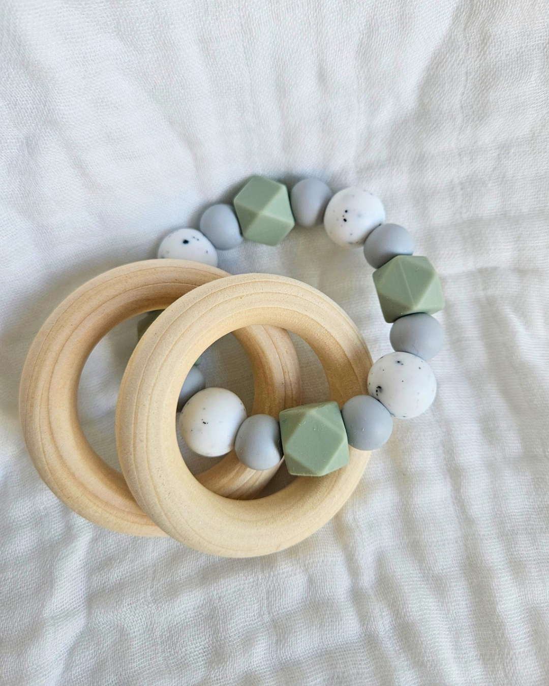 Pastel Sage Teething Ring