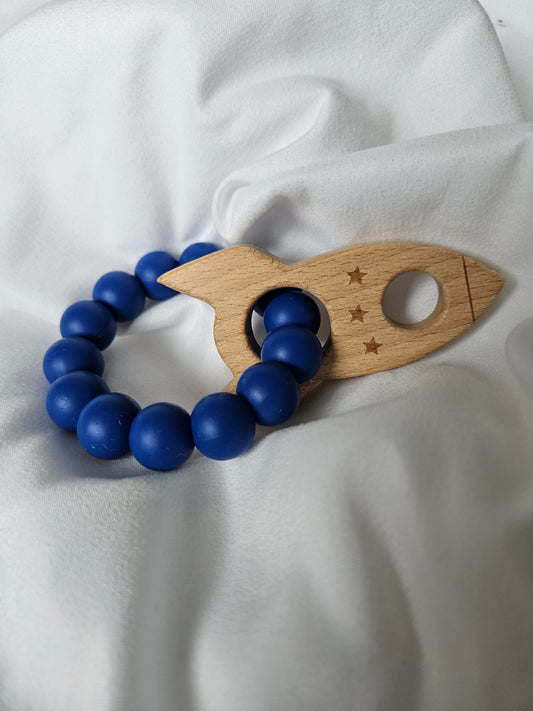 Rocketship Teething Ring