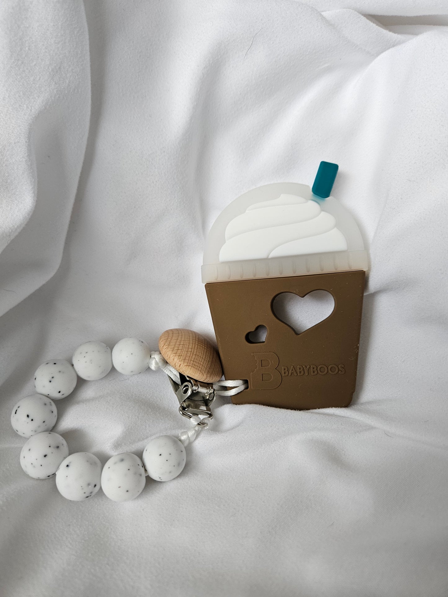 Mocha Frappe Teething Pendant