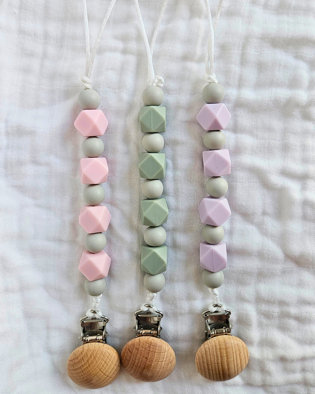 Pastel Soother Clips