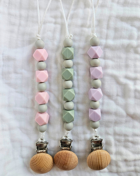 Pastel Soother Clips