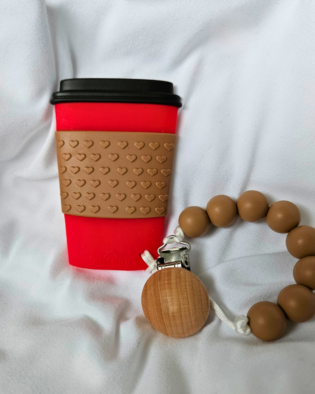Red Coffee Teething Pendant