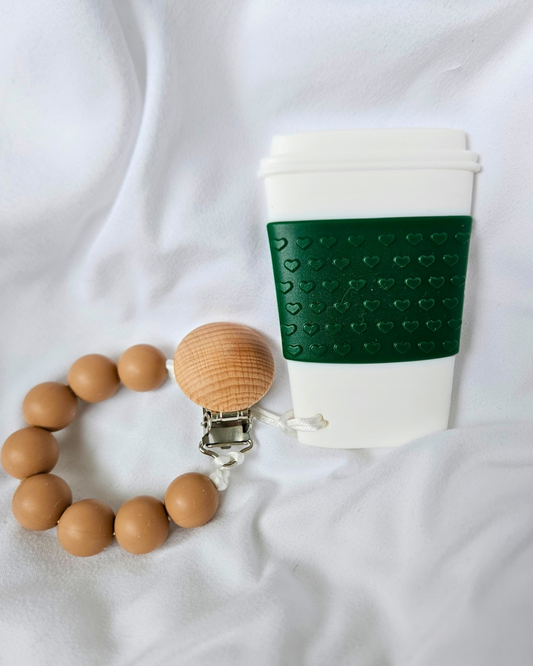 Green Coffee Teething Pendant